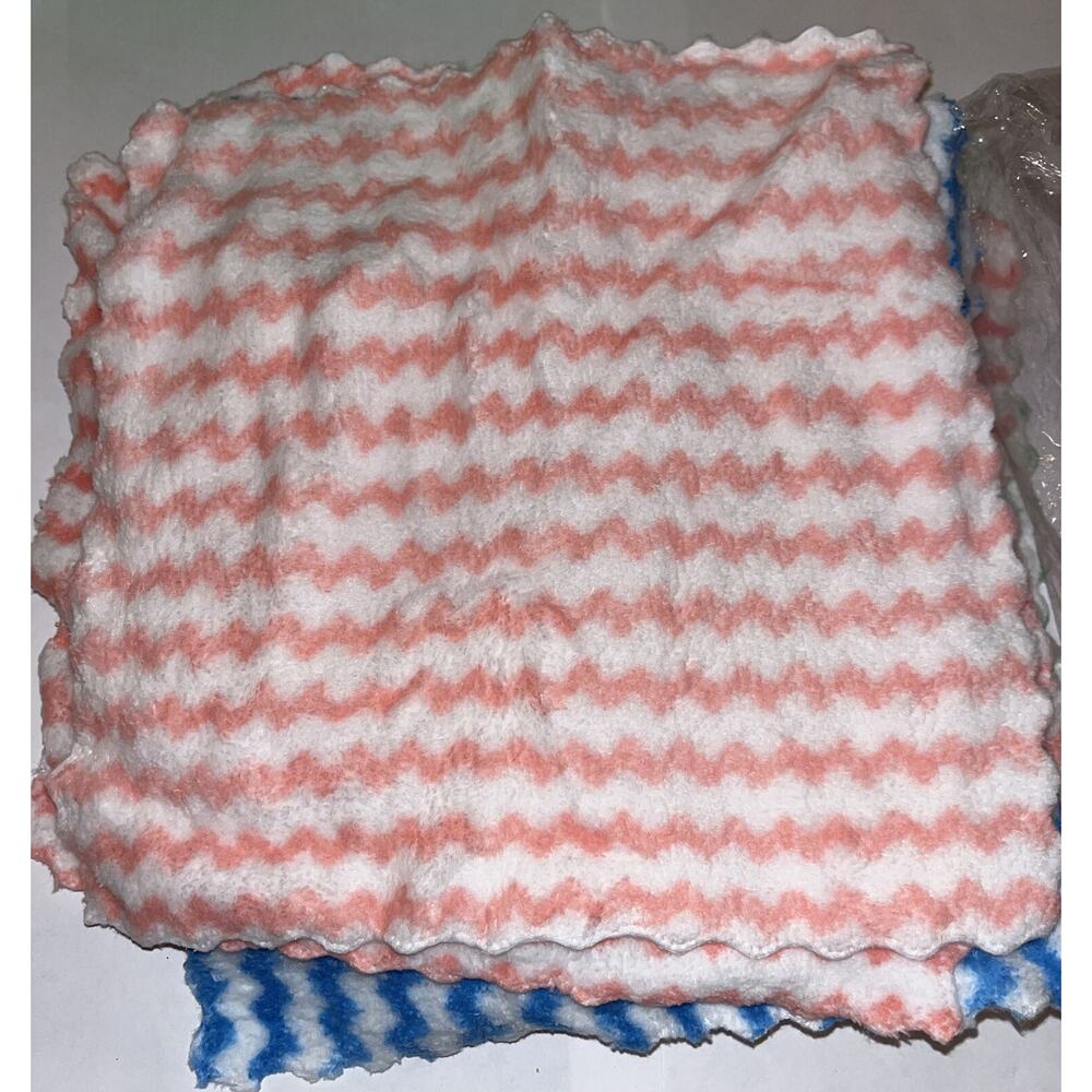 Set of 10 striped microfiber dish clothes